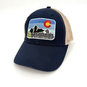 Colorado Patch Trucker Hat Cap Snap Back Tan Mesh Back Mountain State Specialtie